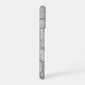 Moderne schwarze weiße monogrammierte Initiale im  iPhone 16 Hülle (Rechte Seite)