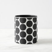 MODERNE SCHWARZE, WEISSE POLKA-PUNKTE TASSE (Zentrum)