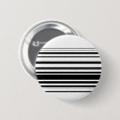 Moderne schwarze weiße Streifen Button (Vorne & Hinten)