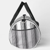Moderne schwarze weiße Streifen Duffle Bag (Rechts)