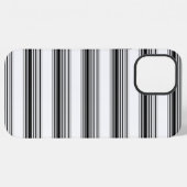Moderne schwarze weiße Streifen iPhone Hülle (Rückseite (Horizontal))
