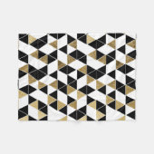 Moderne Schwarze, weiße und Imitat-Golddreiecke Fleecedecke (Vorderseite (Horizontal))