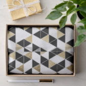 Moderne Schwarze, weiße und Imitat-Golddreiecke Seidenpapier (Geschenk)