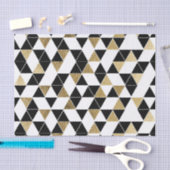 Moderne Schwarze, weiße und Imitat-Golddreiecke Seidenpapier (Handwerk)