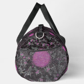 Moderne schwarze weiße und rosa Disco-Zebra Duffle Bag (Rechts)