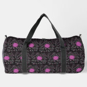 Moderne schwarze weiße und rosa Disco-Zebra Duffle Bag (Rückseite)