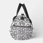 Moderne schwarze weiße und rosa wilde Zebra Duffle Bag (Rechts)