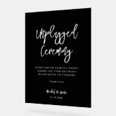 Moderne, schwarze Zeremonie Acrylschild (Winkel)