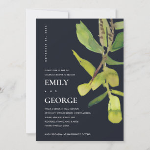 MODERNE SCHWARZKARTE MIT SCHWARZ-FOLIAGE-COUPLE-DU DANKESKARTE