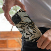 Moderne Schwarzweiß-Blätter Jungle Masculin Custom Case-Mate iPhone Hülle
