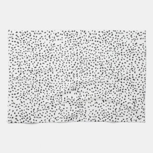 Moderne Schwarzweiss-Dalmatiner-Stellen Handtuch