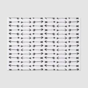 Moderne Schwarzweiss-Hand gezeichnete Pfeile Seidenpapier