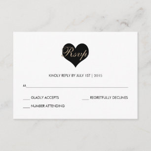 Moderne Schwarzweiss-Herz UAWG Karte