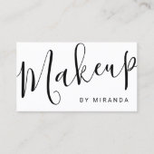 Moderne Schwarzweiss-Maskenbildner-Verabredung Terminkarte (Vorderseite)