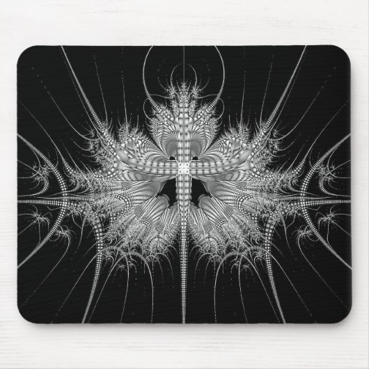 Moderne Schwarzweiss-Mausunterlage Mousepad (Vorne)