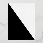 Moderne Schwarzweiß-Real-Foil-Tafel Folieneinladung (Rückseite)