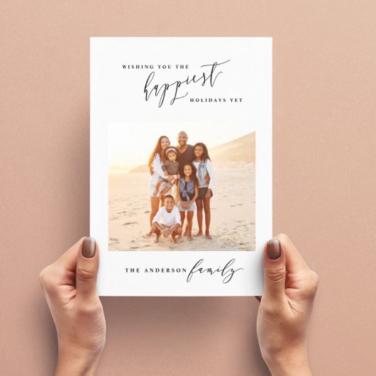 Moderne Schwarzweiß-Schrift 1 Foto Weihnachten