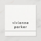 Moderne Schwarzweiss-| sozial-Medium-Vernetzung Quadratische Visitenkarte (Vorderseite)