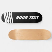 Moderne Schwarzweiß-Sportgeräte für Monogramm Skateboard (Horizontal)