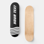Moderne Schwarzweiß-Sportgeräte für Monogramm Skateboard (Vorderseite)