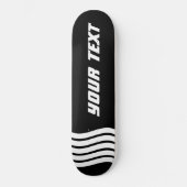 Moderne Schwarzweiß-Sportgeräte für Monogramm Skateboard (Vorderseite)