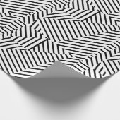 Moderne Schwarzweiss-Streifen-geometrisches Muster Geschenkpapier (Ecke)