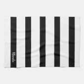 Moderne Schwarzweiss-Streifen Geschirrtuch (Horizontal)