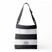 Moderne Schwarzweiss-Streifen-personalisierter