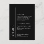 Moderne schwarzweiße Typografie Begleitkarte (Vorderseite)