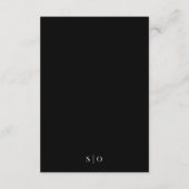 Moderne schwarzweiße Typografie Begleitkarte (Rückseite)