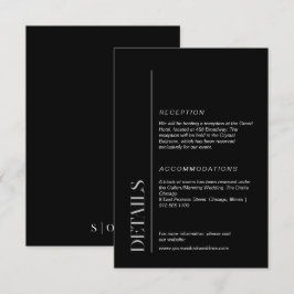 Moderne schwarzweiße Typografie Begleitkarte