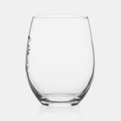 Moderne Schwarzweißfarben-Monogramm-Imitat Weinglas Ohne Stiel (Links)