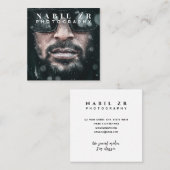 moderne Schwarzweißfotografie Quadratische Visitenkarte (Vorne/Hinten)