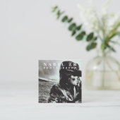 moderne Schwarzweißfotografie Quadratische Visitenkarte (Stehend Vorderseite)