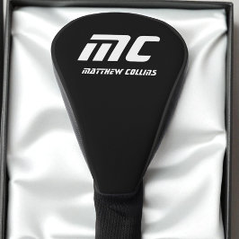 Moderne Schwarzweißsportarten Einfache Coole Monog Golf Headcover