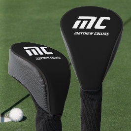 Moderne Schwarzweißsportarten Einfache Coole Monog Golf Headcover
