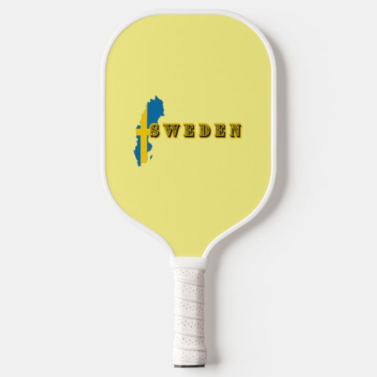 Moderne schwedische Art Letter Map Flag Souvenir Pickleball Schläger (Vorderseite)
