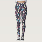 Moderne schwedische Gnomes Muster Leggings (Vorderseite)