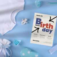Moderne Schweizer Stileinladung zum Geburtstag