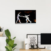 Moderne Schwertkämpfe Poster (Heimbüro)