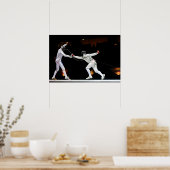 Moderne Schwertkämpfe Poster (Küche)