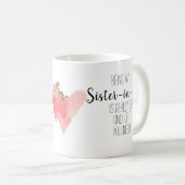 Moderne Schwester des Gesetzes "Nur Geschenk"-Bant Kaffeetasse (VorderseiteRechts)