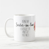 Moderne Schwester des Gesetzes "Nur Geschenk"-Bant Kaffeetasse (Links)