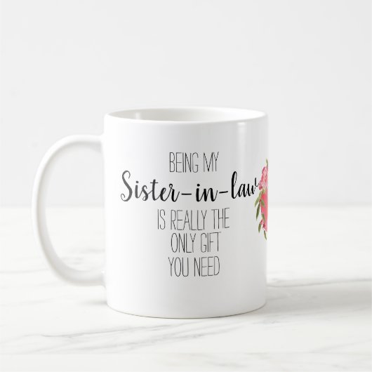 Moderne Schwester des Gesetzes "Nur Geschenk"-Bant Kaffeetasse (Links)
