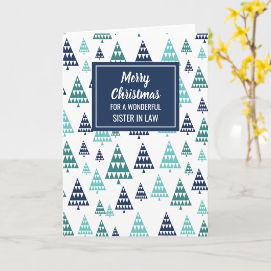 Moderne Schwester im Jura Weihnachten Karte (Gelbe Blume)