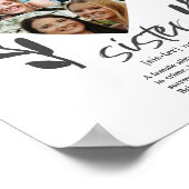 Moderne Schwestern Zitat Foto Herz Poster (Ecke)