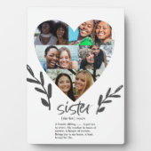 Moderne Schwestern Zitat Foto Herzstück Plaque Fotoplatte (Vorderseite)