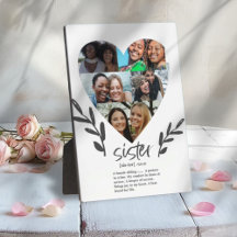 Moderne Schwestern Zitat Foto Herzstück Plaque