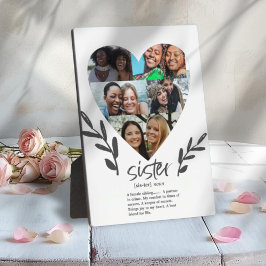 Moderne Schwestern Zitat Foto Herzstück Plaque Fotoplatte