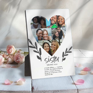 Moderne Schwestern Zitat Foto Herzstück Plaque Fotoplatte